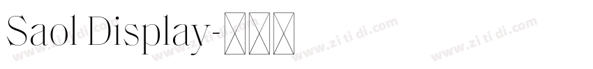 Saol Display字体转换
